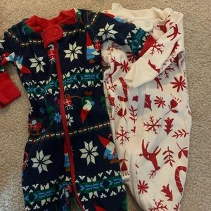 Hanna Anderson Christmas Pajamas Bundle 0-3 Months